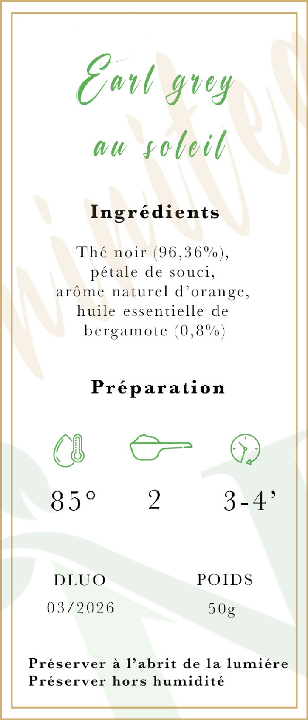 Earl Grey au soleil : Thé noir parfumé à la bergamote – Image 2