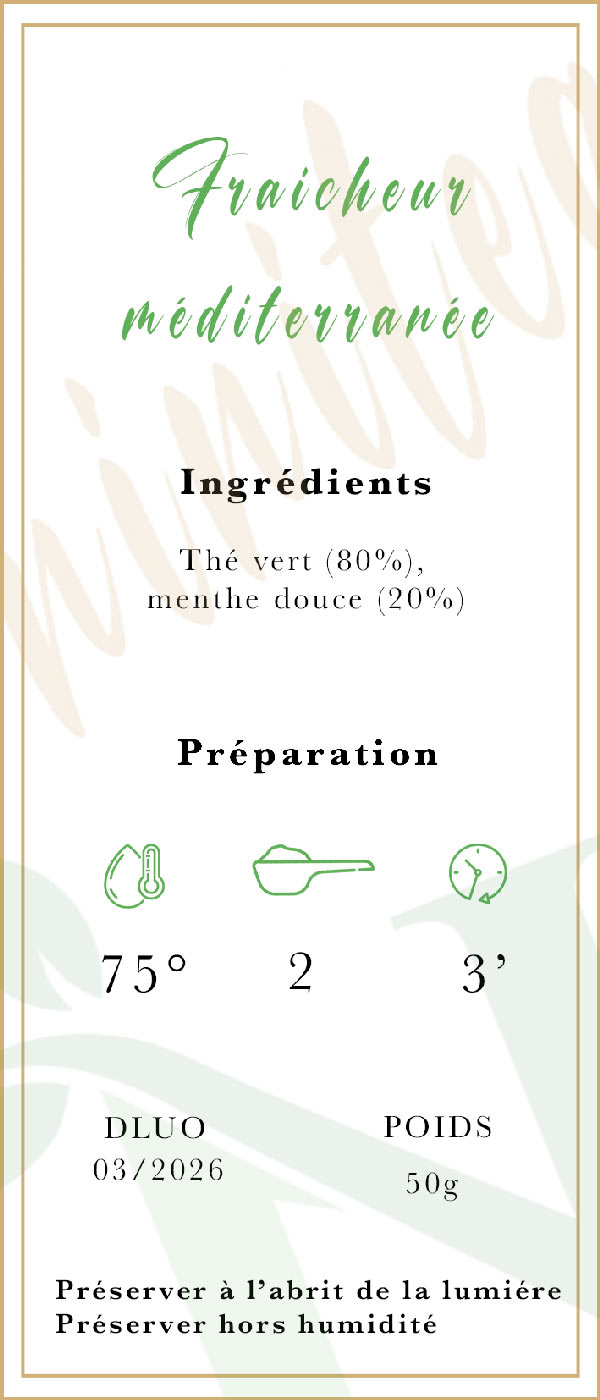 Fraîcheur Méditerranée - Thé vert, Menthe douce – Image 2