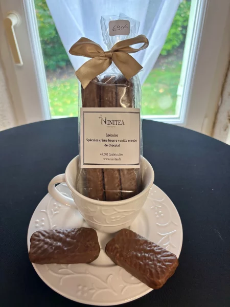 Spéculos crème au beurre vanille enrobé de chocolat